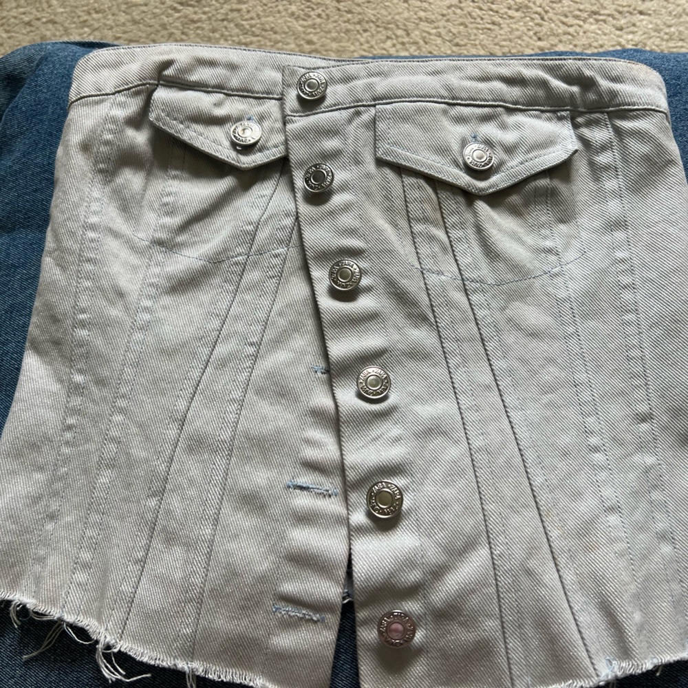 Zara denim tube top